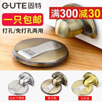 Solid door suction free of punch 304 suction door with invisible door bumper against wall suction room door blocking toilet with strong magnetic suction