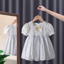Girls summer clothes 2021 new Lolita skirt childrens foreign style dress female baby bubble sleeve princess dress