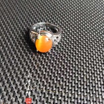 Ice jade jewelry Opal orange yellow ring Mens and womens rings Jewelry gifts natural gemstones