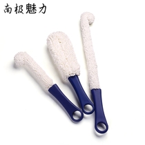 Bendable wine goblet brush long handle sponge wash cup wine bottle brush can hang Decanter Cleaning Brush
