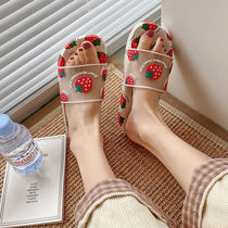 Sanders and slippers summer non-slip female home fashion girl heart home ins strawberry indoor cute mute Four Seasons Universal