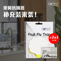 EXPEST Fruit Drosophila Trapping Device Stickler for home Fly Killer 1 sweep Photoextinguisher Kitchen Little Flying Bug Supplement