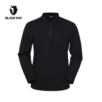 BLACKYAK Breyak outdoor men's long sleeve T-shirt autumn and winter bottoming shirt collar zipper jacket FJM327