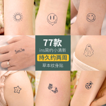 Tattoo stickers for women Waterproof durable herbal semi-permanent non-reflective male ins wind cute fingers wrist legs ankle