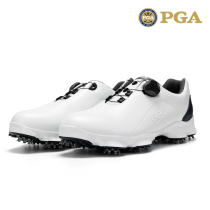 PGA golf shoes gold mens nail sports shoes fashion casual versatile grip strong new