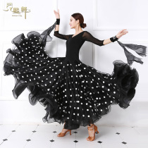 Autumn and winter new national standard dance modern dance competition dress women dress ballroom dance performance dress dance dress