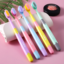  5 high-end Macaron soft bristle toothbrushes Family pack Cleaning oral massage gums Unisex couple manual