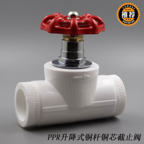 PPR lift type stop valve 25 PPR copper rod copper core stop valve 110PPR water pipe valve switch PPR gate valve