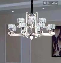 With installation of light luxury crystal lamp arm luminous LED tricolor chandelier living room dining chandelier bedroom lamp high light efficiency