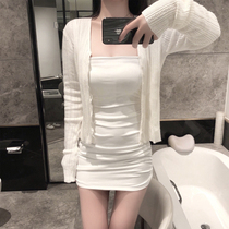 Sunscreen shawl white ice silk sweater cardigan womens early spring thin long-sleeved air conditioning shirt top jacket women