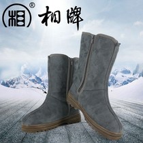 Winter Monk shoes monk master high warm cotton shoes mens non-slip thick boots bhikkhuni two cotton shoes