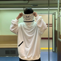 Cartoon print self-closing sweater High street ins thin design high-end sense top American half-pull chain stormtrooper men