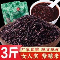 Purple glutinous rice 3 pounds of blood rice Woman treasure glutinous rice Purple glutinous rice porridge porridge Sticky rice sticky five grains