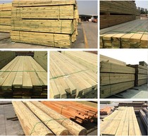 Pinus sylvestris anticorrosive wood plank outdoor balcony solid wood flooring grape rack fence wall panel shop recruitment wooden column