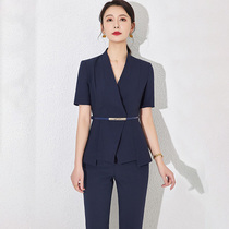 Rsemnia Summer thin professional clothes Short sleeve suit suit fashion temperament goddess Fan suit dress