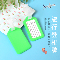 Boarding pass trolley case suitcase luggage tag luggage strap travel tag solid color tag hangtag check-in tag