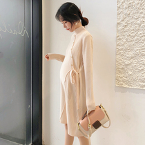 Pregnancy woman dress sweaters dress with long autumn and winter clothing new type of undershirt Spring and autumn style High feeling autumn clothing knitted one-piece dress