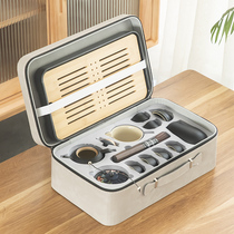 Portable travel kung fu tea set storage home Japanese storage bag tea outdoor gift custom logo