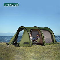 Japan DOD outdoor camping family T3 Channel tunnel tent one room and one hall rainproof thickened Four Seasons HOT