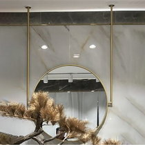 Designer creative ceiling hanging mirror Entrance mirror Bathroom mirror Decorative round hanging mirror Hotel restaurant corridor hanging rod mirror