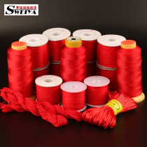 Red Rope Braided Wire Rope Pendant Pendant Hanging Rope Handmade DIY Wearing Bracelet Necklace Strafu Bead Wound Ring Coil Fluke