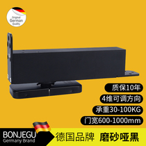 German Bangjiegu no-cut wooden door ground Spring automatic door closing device metal door hidden ground Spring hidden dumb black