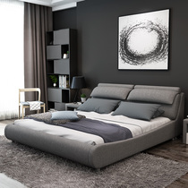 Cloth art bed modern simple wedding bed removable and washable double bed 1 8 m storage soft bed Small Apartment 1 5m master bed