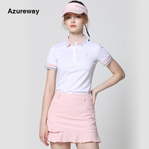 New golf clothes womens short-sleeved T-shirt Womens professional sports suit Summer golf clothing womens top
