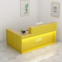 Custom Nordic cashier clothing store restaurant grill simple wrought iron vintage beauty salon reception desk corner bar