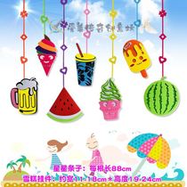 Air charm Kindergarten ring creative layout Wind chimes diy material package Creative hanging parts Animal fruit hanging parts