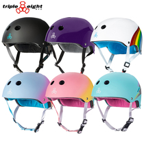 American TRIPLEEIGHT888 Certified Roller Skate Skateboard Children Adult Men and Women Helmet Helmet