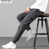 Winter subzero tooling down pants Mens warm white duck down pants outdoor slim drawstring feet cold-resistant cold-resistant cotton pants