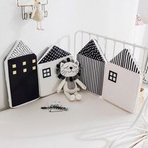 Nordic ins infant bed enclosure soft bag anti-collision bedside cushion removal and washing splicing childrens room decoration tent fence