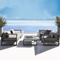 Hotel business sales department reception wrought iron sofa apartment simple modern outdoor courtyard work office coffee table