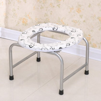 Household elderly toilet chair Pregnant woman toilet foldable non-slip removable comfortable squat stool Toilet shelf