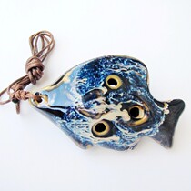 Jingdezhen 6 holes high-pitch small fish Ocarina 6AC tune Ocarina students for beginners teaching to send a tutorial