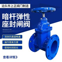 Z45X-16 Dark rod elastic seat seal soft seal flange gate valve DN50 65 80 100 150 200 300