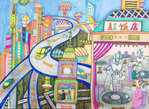 Generation painting generation painting hand painting original generation painting childrens painting hand-written newspaper childrens science fiction painting computer painting picture book customization