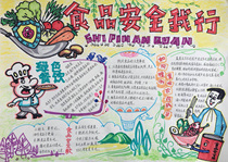 Kindergarten primary school children hand-written newspaper painting pure hand-made constitution traffic safety hand-written newspaper custom painting