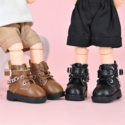taobao agent OB11 baby shoes high -top shoes cool wind long boots chain GSC clay!
