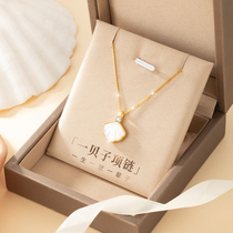 S999 Foot Gold Gold One Bezi Necklace Womens Pure Silver Light Extravaganza 2023 New Birthday Gifts