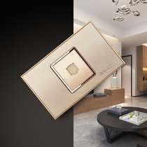 International electrician 118 type household wall switch socket panel power supply 3D matte gold one phone plug small box