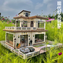 Sacrificial paper HousePaper HouseHouseLarge finished Lingyingyyang house Qing Ming Feature All-Set Paper-Tied Paper