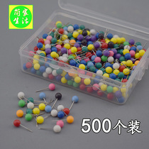 500 color pins plastic round head short nails small pushpin positioning needle stainless steel bead needle fixing needle