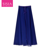 sisia beach dress female sexy thin seaside holiday long dress long temperament Lady mesh transparent skirt