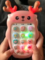 Baby can bite the gum Baby simulation mobile phone Toddler music toy Early education puzzle story machine charging telephone
