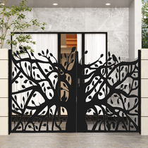 Iron Art Villa Courtyard Door Kindergarten School Gate Countryside Entrance Doors Outdoor Fence Gate Custom