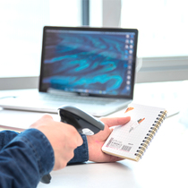 Deli barcode scanner 14880 handheld wired one-dimensional laser barcode scanner One-dimensional code scanning payment code scanning warehouse supermarket scanning code invoicing Agricultural pesticide scanning code