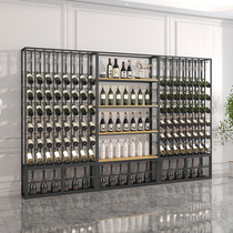 Wine cabinet display cabinet Wall wine rack Oblique restaurant wine rack Shop commercial wine rack Wine cabinet display rack