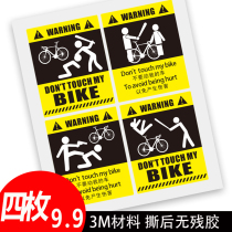 Dont touch my bike Stickers Bike Road Bike Balance Bike Frame Warning Stickers Bike Waterproof Stickers